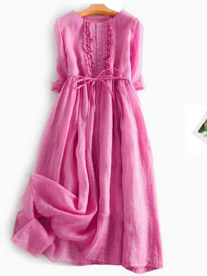 Floral Ruffled Summer Dress - Hehif