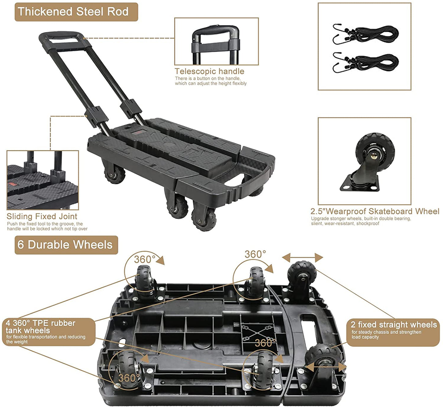 Strong Folding Hand Truck Dolly Cart