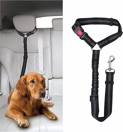 Safe Pet Car Harness Seatbelt with Adjustable Strap - Hehif