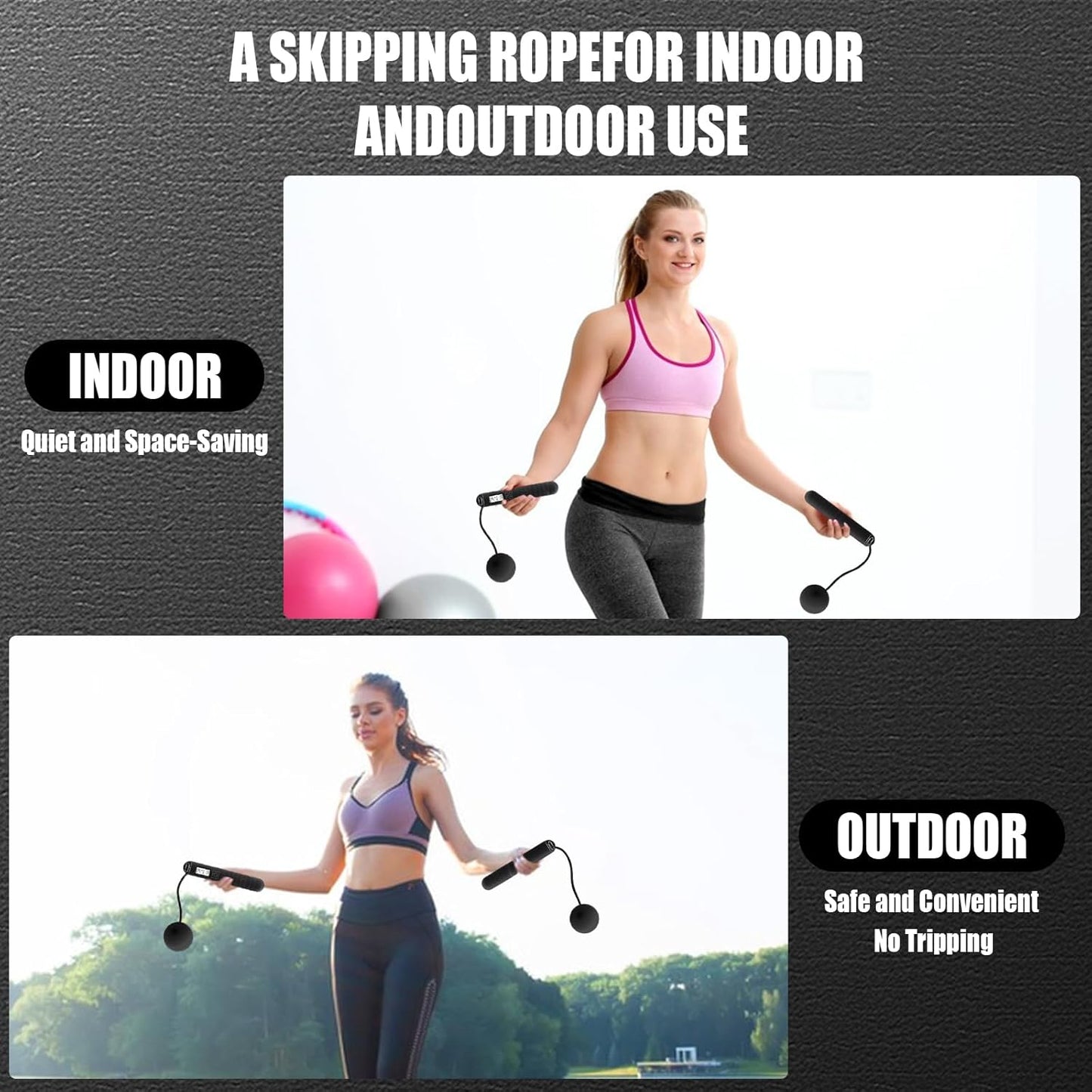 Wireless Jump Rope - Portable Fitness Tracker Rope