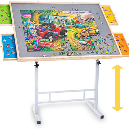 Large Jigsaw Puzzle Desk with Storage for 1500 Pieces