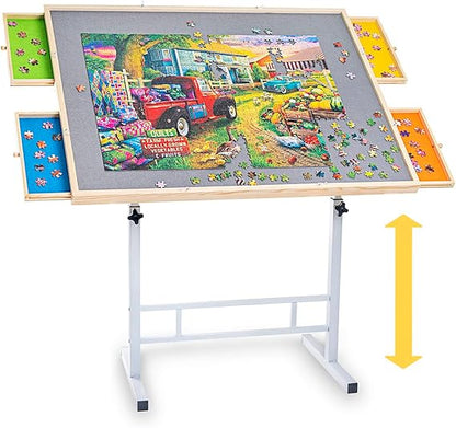 Large Jigsaw Puzzle Desk with Storage for 1500 Pieces