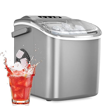 Compact Counter Top Ice Machine with Scoop and Tray