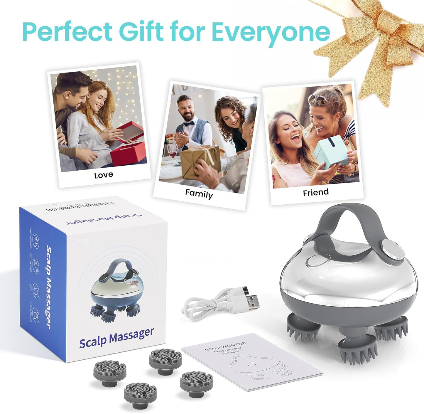 Handheld Rechargeable Head Massager