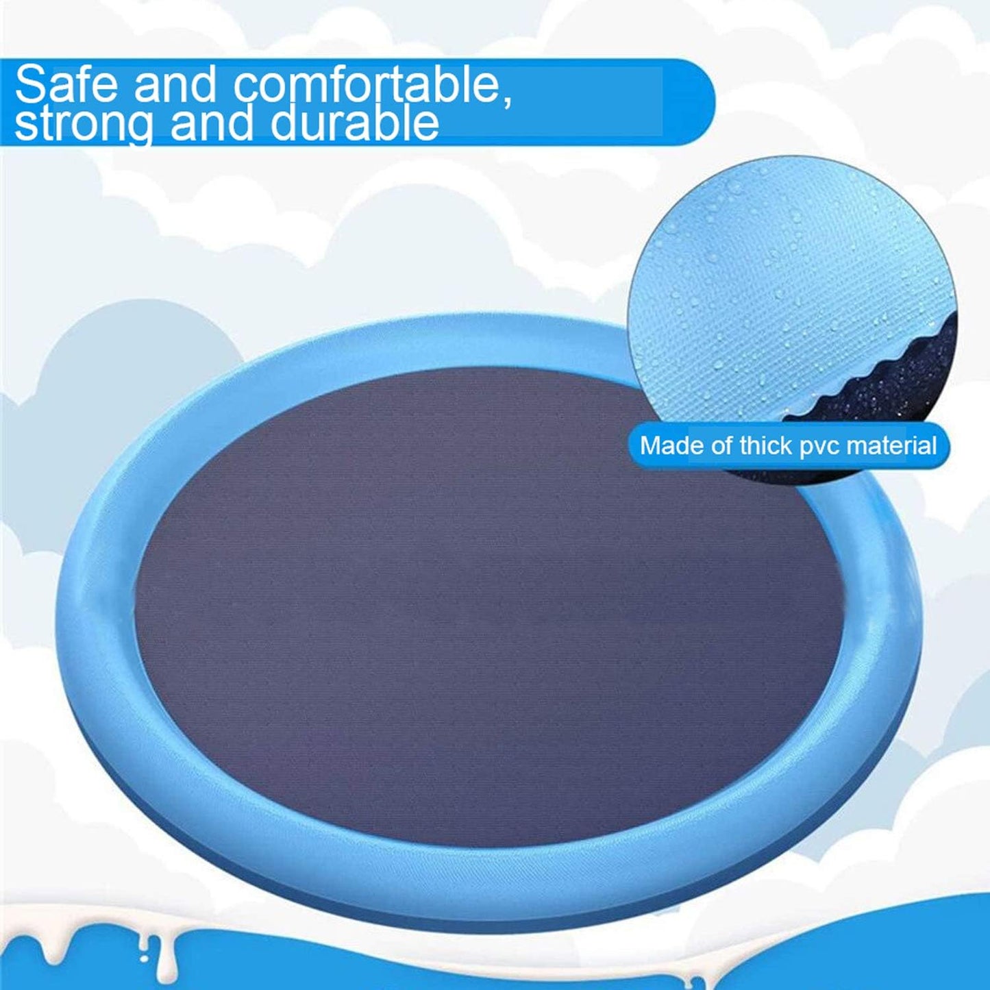 Large Pet Water Play Mat with Built-in Sprinkler System