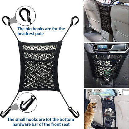 Flexible Auto Seat Organizer and Pet Net Barrier