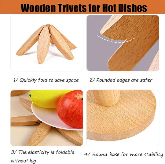 Protective Wood Trivets For Hot Plates