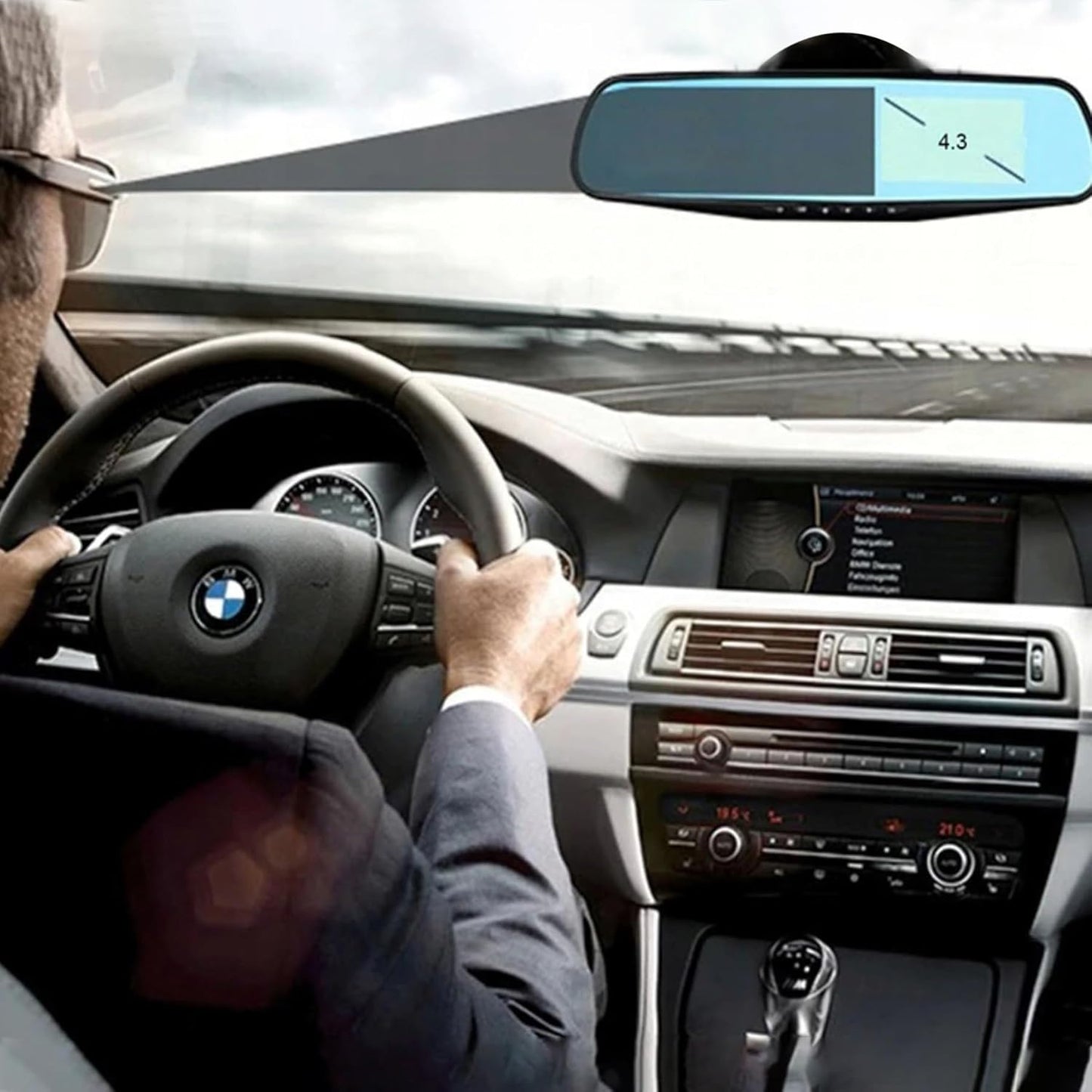 HD Car Rear View Mirror Camera 4.3 Dash Cam