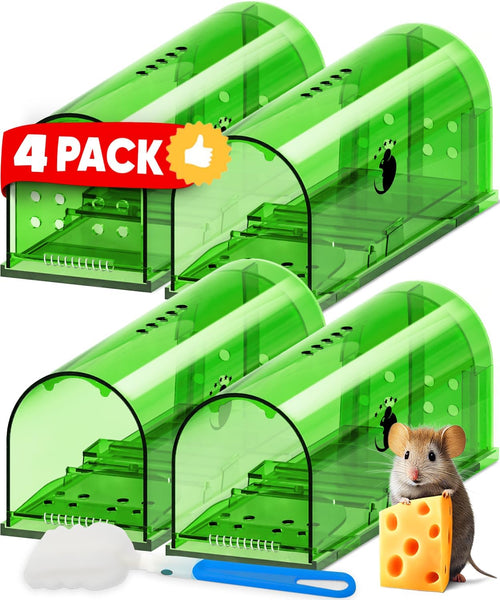 Humane 4-Pack Mousetrap Set - Hehif