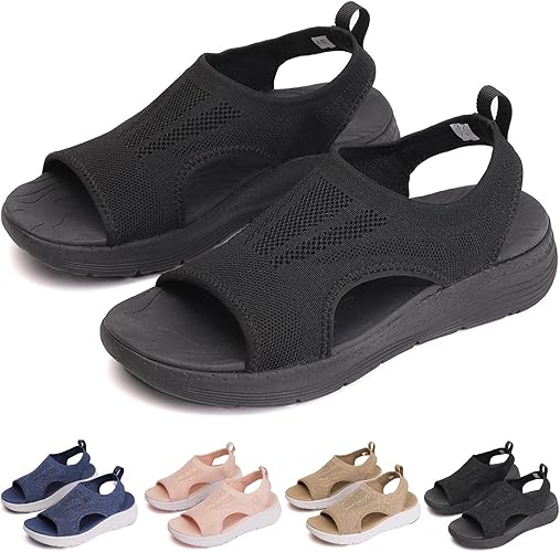 Breathable Lightweight Wedge Sandals for Women - Hehif