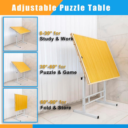 Large Jigsaw Puzzle Desk with Storage for 1500 Pieces