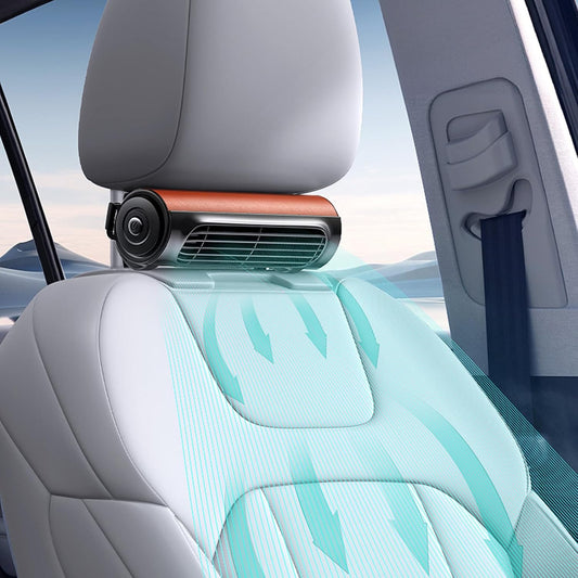 Compact Car Ventilation Fan with Adjustable Mount - Hehif