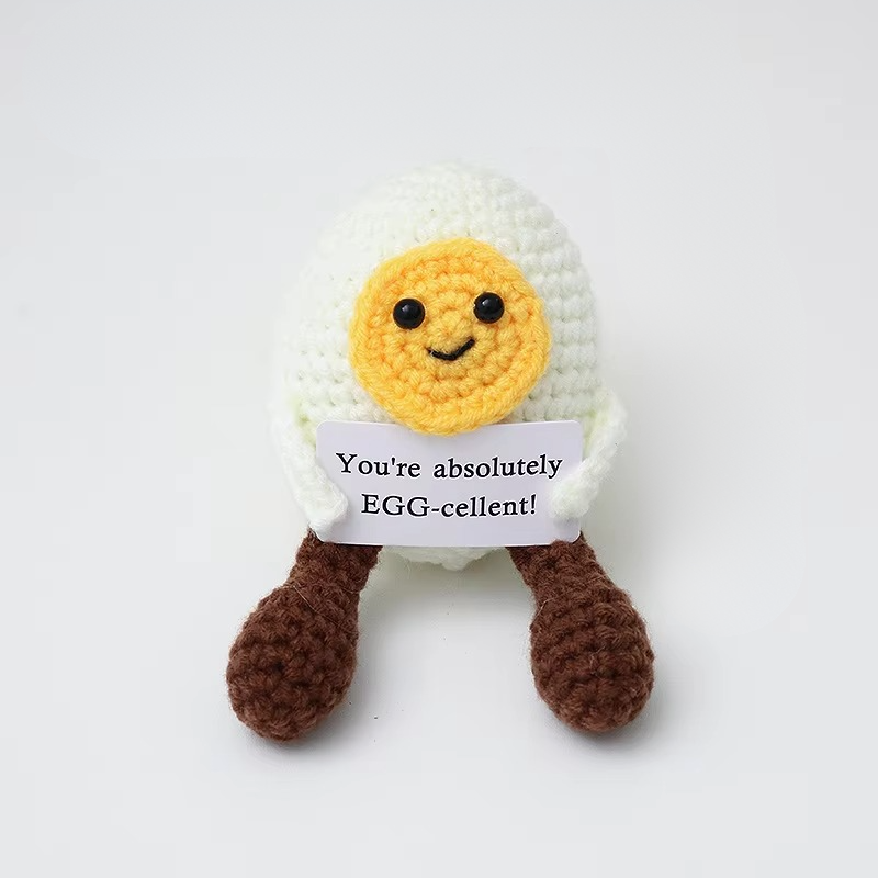 Cute Crocheted Hedgehog Toy with Inspirational Gift Card