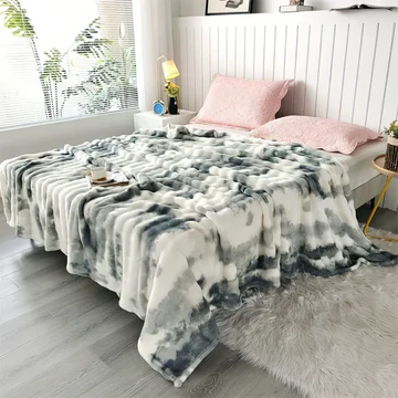Colorful Plush Faux Fur Cozy Throw Blanket