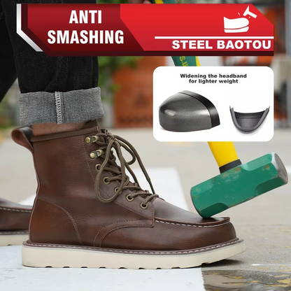 Tough Water Resistant Leather Safety Boots