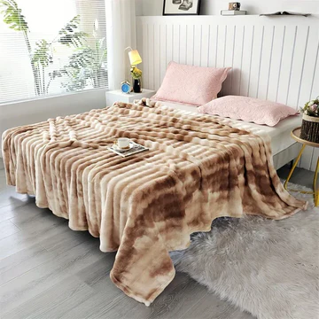 Colorful Plush Faux Fur Cozy Throw Blanket