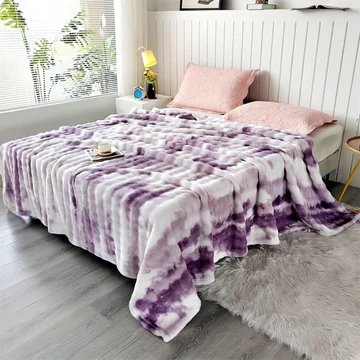 Colorful Plush Faux Fur Cozy Throw Blanket