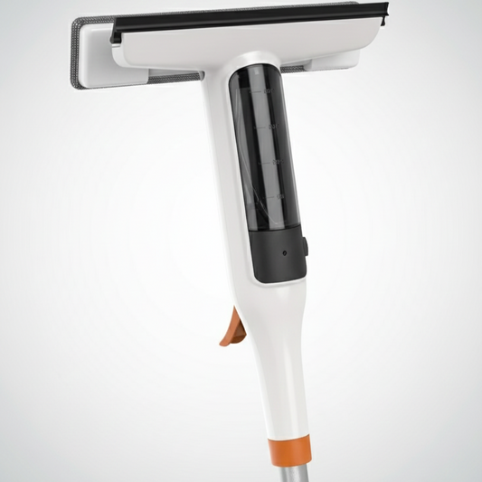Easy Clean Window Scrubber with Long Handle and Spray - Hehif