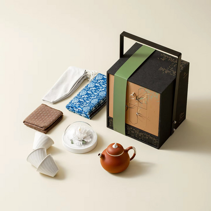 Artisanal Lavender Ceramic Teapot with Cups - Hehif