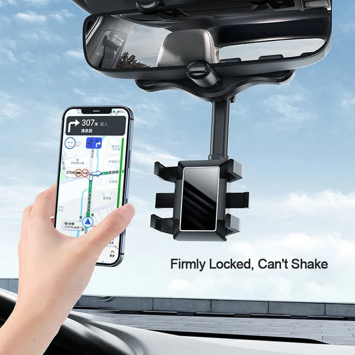 Adjustable Universal Car Phone Mount Mirror Holder
