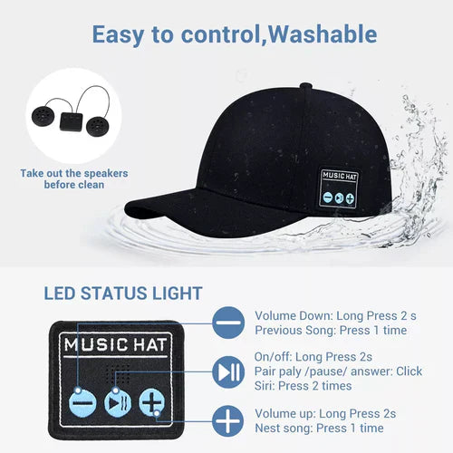 Sporty Bluetooth Wireless Baseball Cap