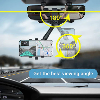 Adjustable Car Phone Mount for Rear View Mirror