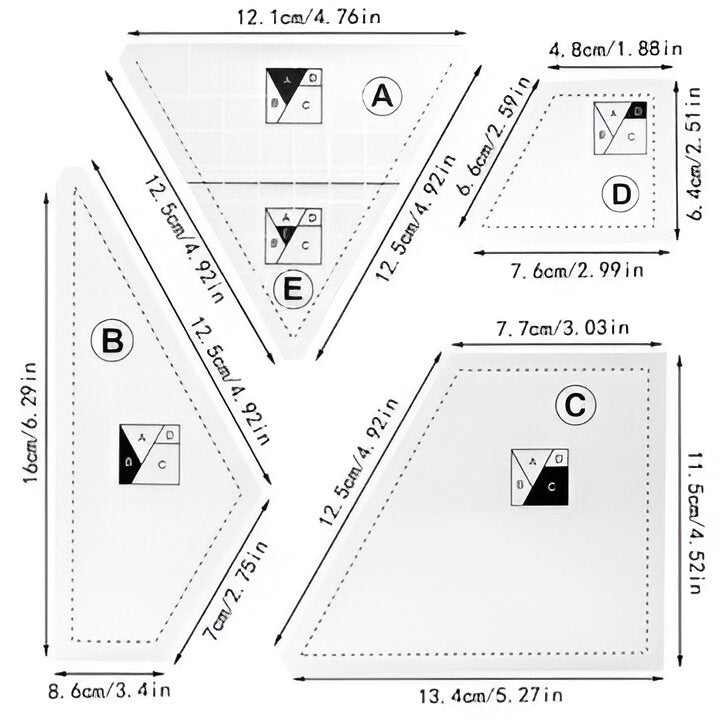 Precise Sewing Cutting Mat Set (4 Pieces)