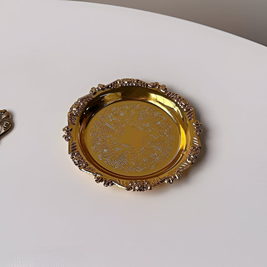 Elegant Metal Serving Tray for Cake and Dessert Display