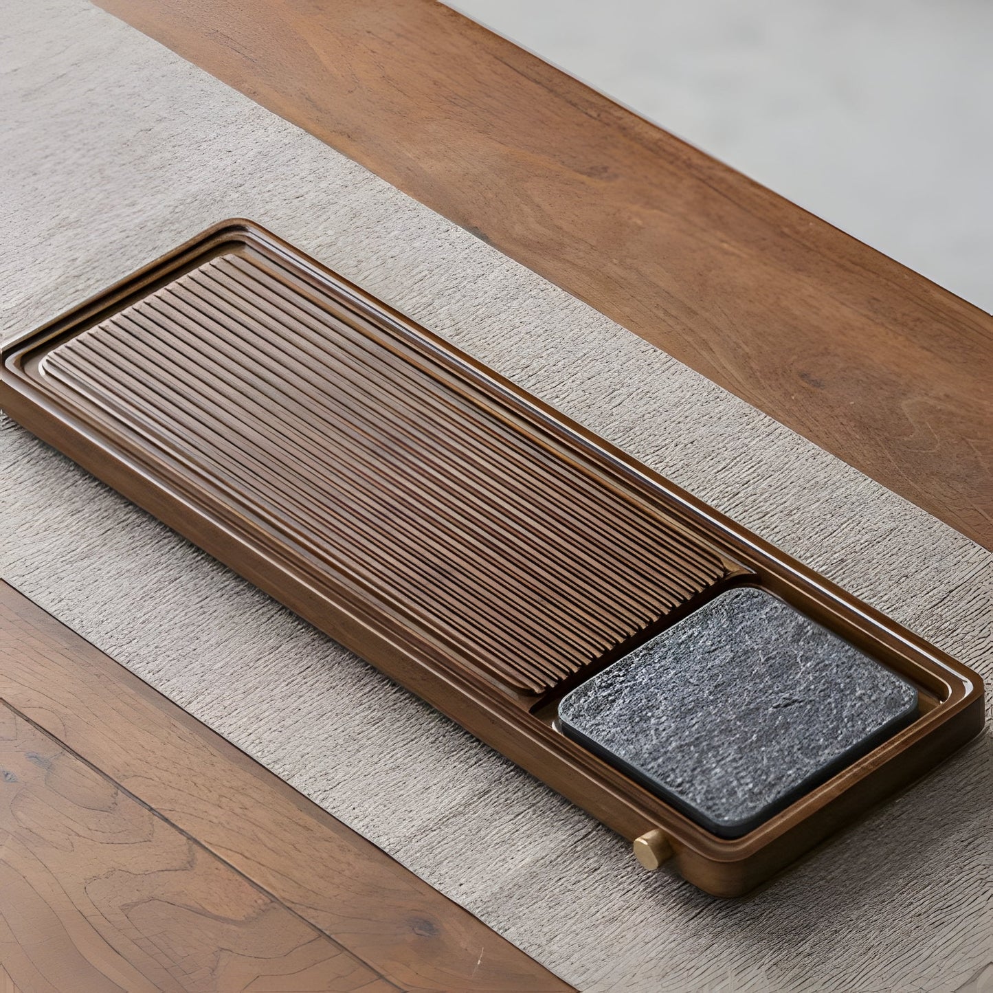 Natural Wood Tea Server Table