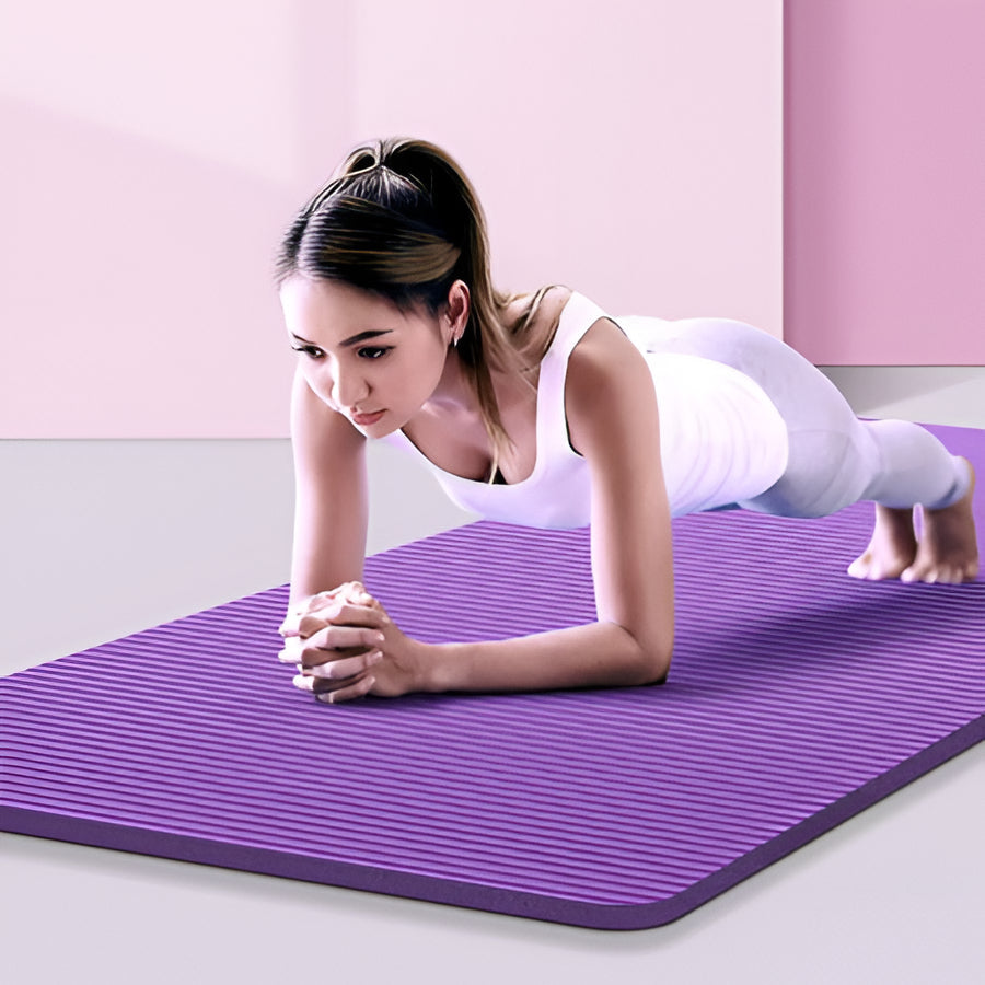 Premium Non Slip Yoga Mat with Cushion for Fitness Exercise - Hehif