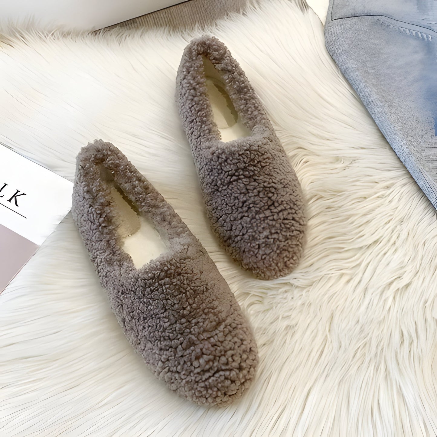 Warm Fuzzy Sheepskin Women's Winter Slippers