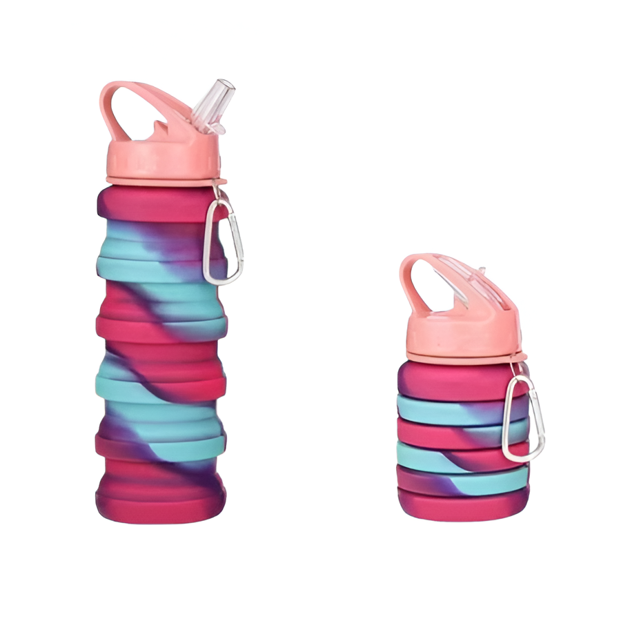 Foldable BPA Free Water Bottle – Compact Travel Sports Flask