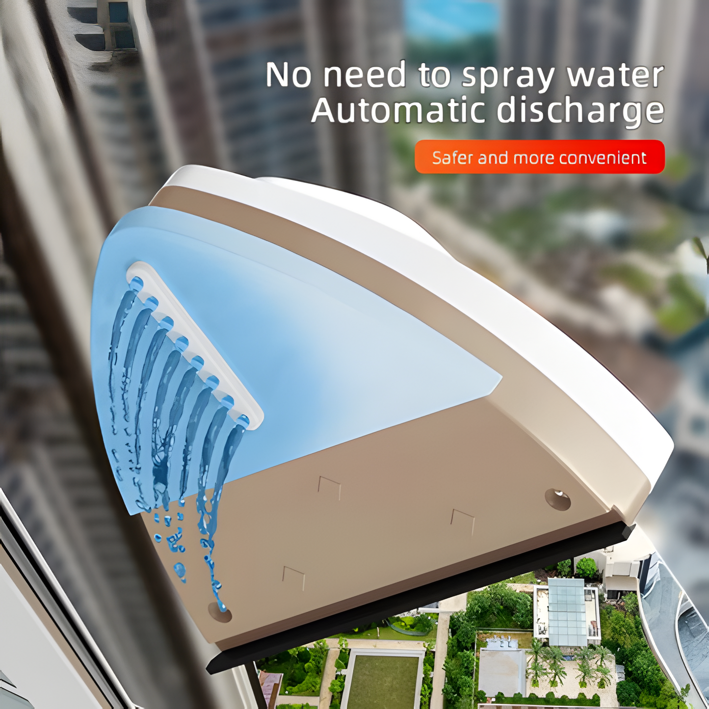 Easy Glass Window Cleaning Tool with Water Spray