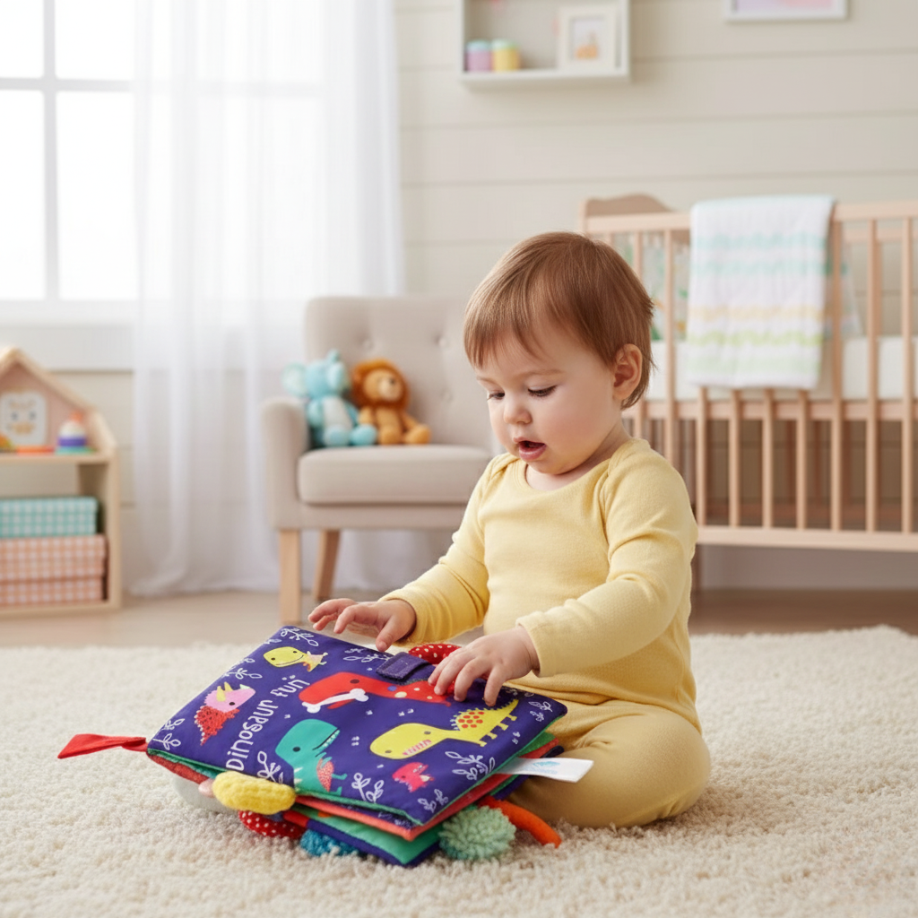 Cute Interactive Baby Book with Sounds and Textures