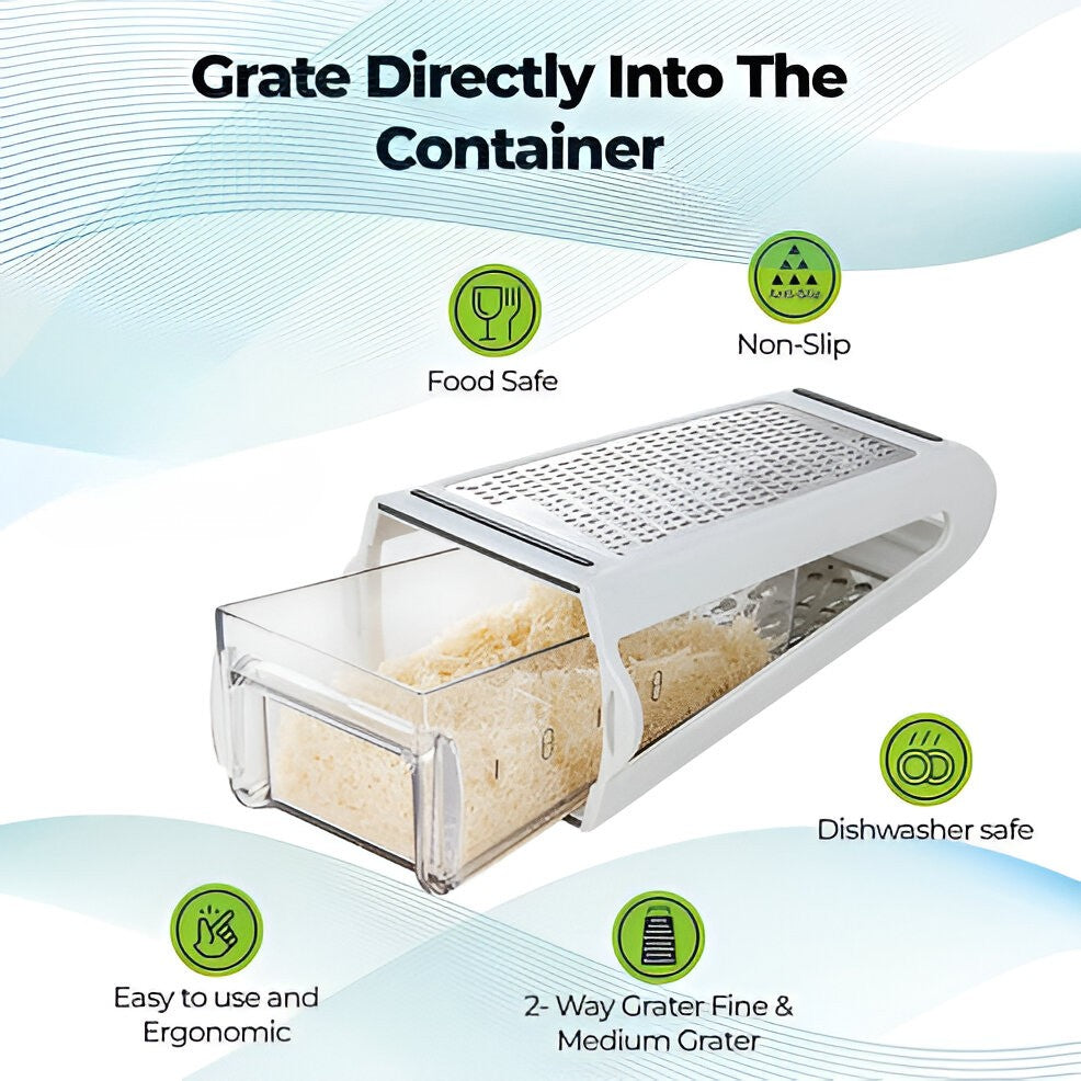 Sharp Stainless Steel Box Grater for Easy Cooking Prep