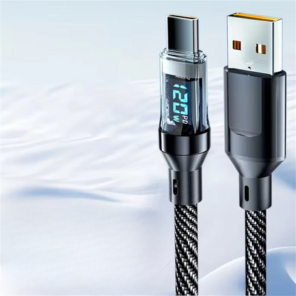 Quick 120W USB-C Fast Charge Cord with LED Indicator