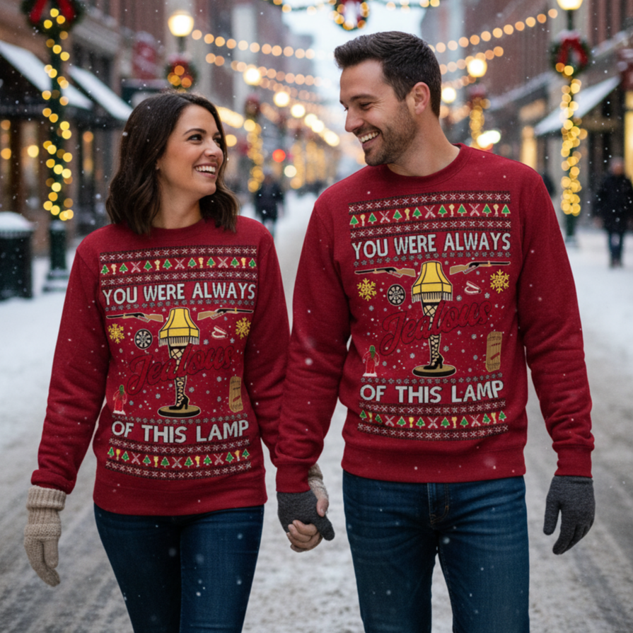 Quirky Leg Lamp Ugly Christmas Sweater