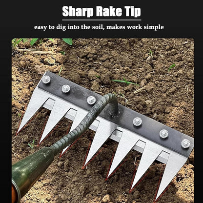 Heavy Duty Steel Garden Rake Tool