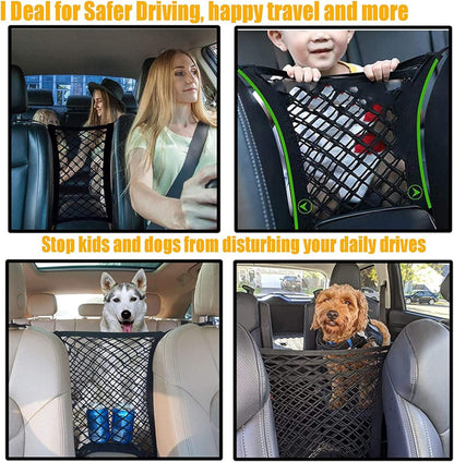 Flexible Auto Seat Organizer and Pet Net Barrier