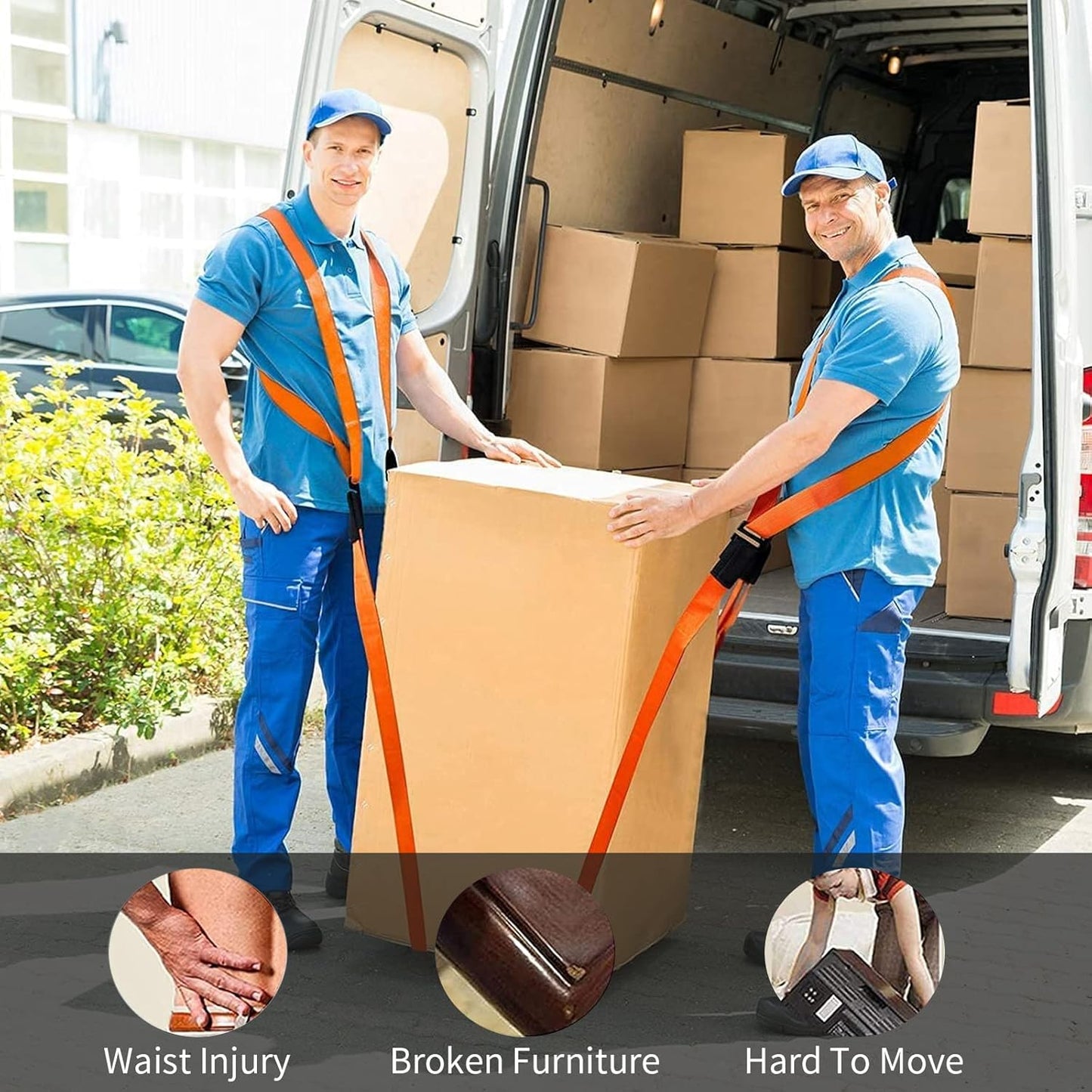 Durable Lifting Straps - Easy Move Helper for Heavy Objects