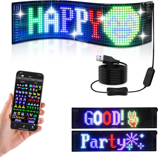 Customizable Colorful Car LED Display - Hehif