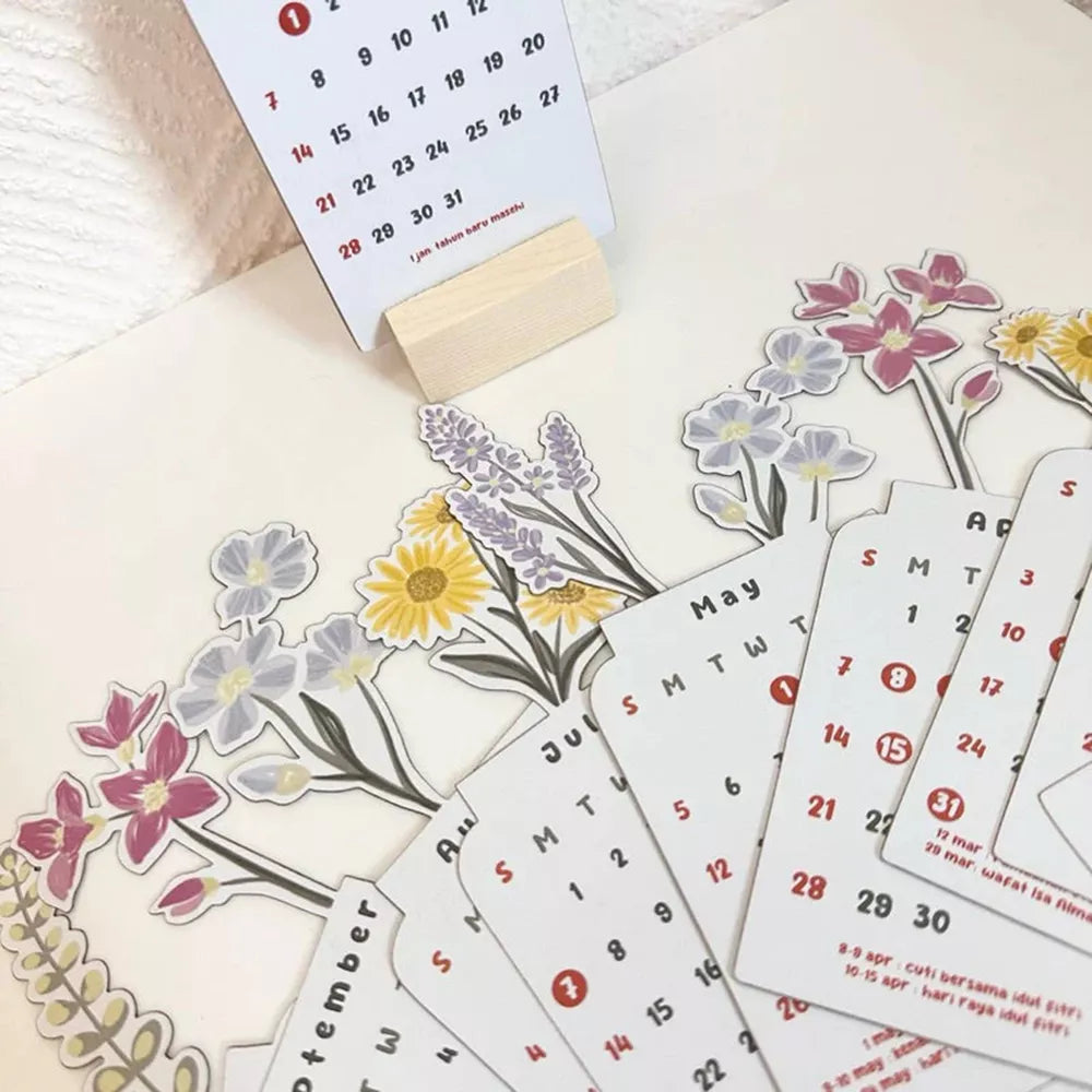 Colorful Daily Desk Calendar Planner Organizer