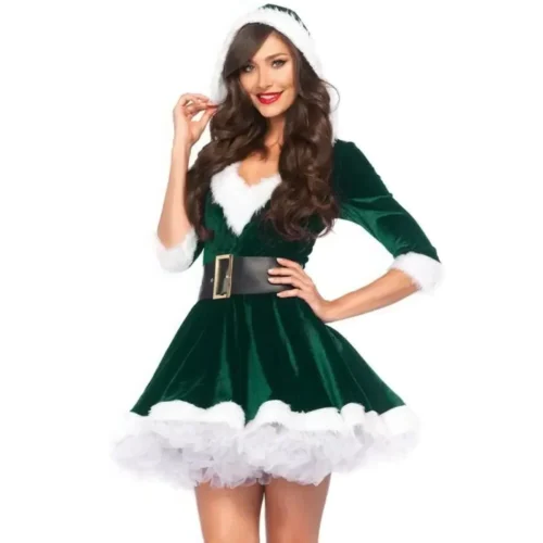 Fun Festive Santa Lady Dress - Hehif