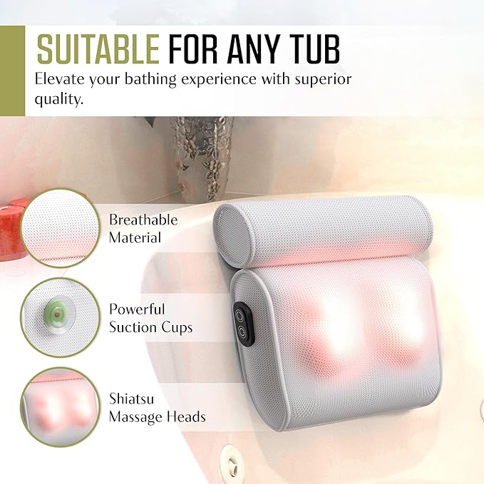 Relaxing Spa Bath Pillow with Suction Cups