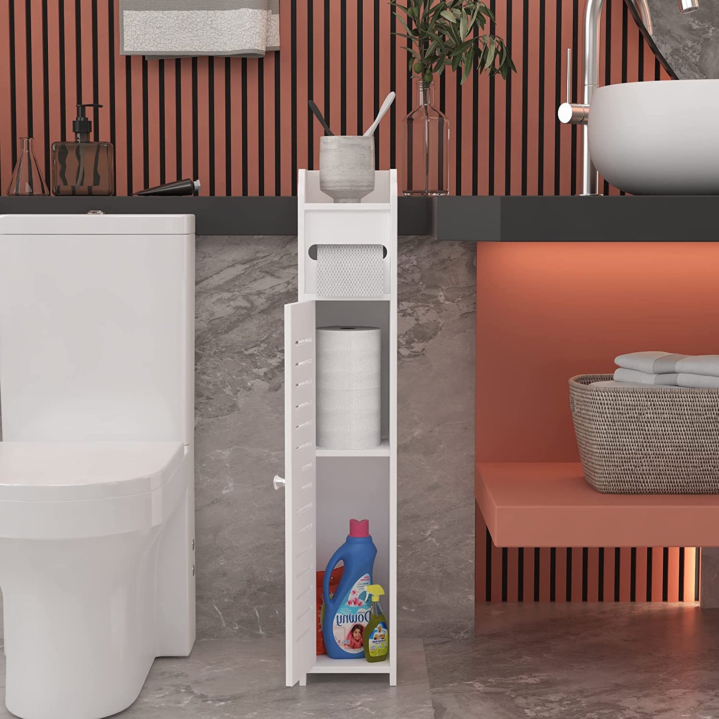 Tall Bathroom Storage Cupboard