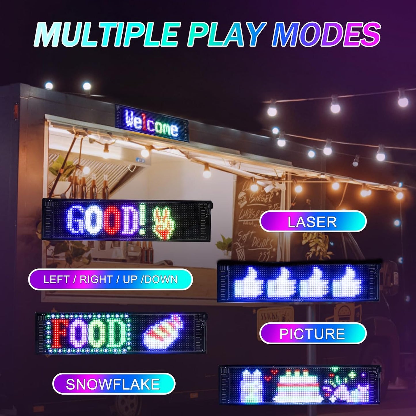 Customizable Colorful Car LED Display