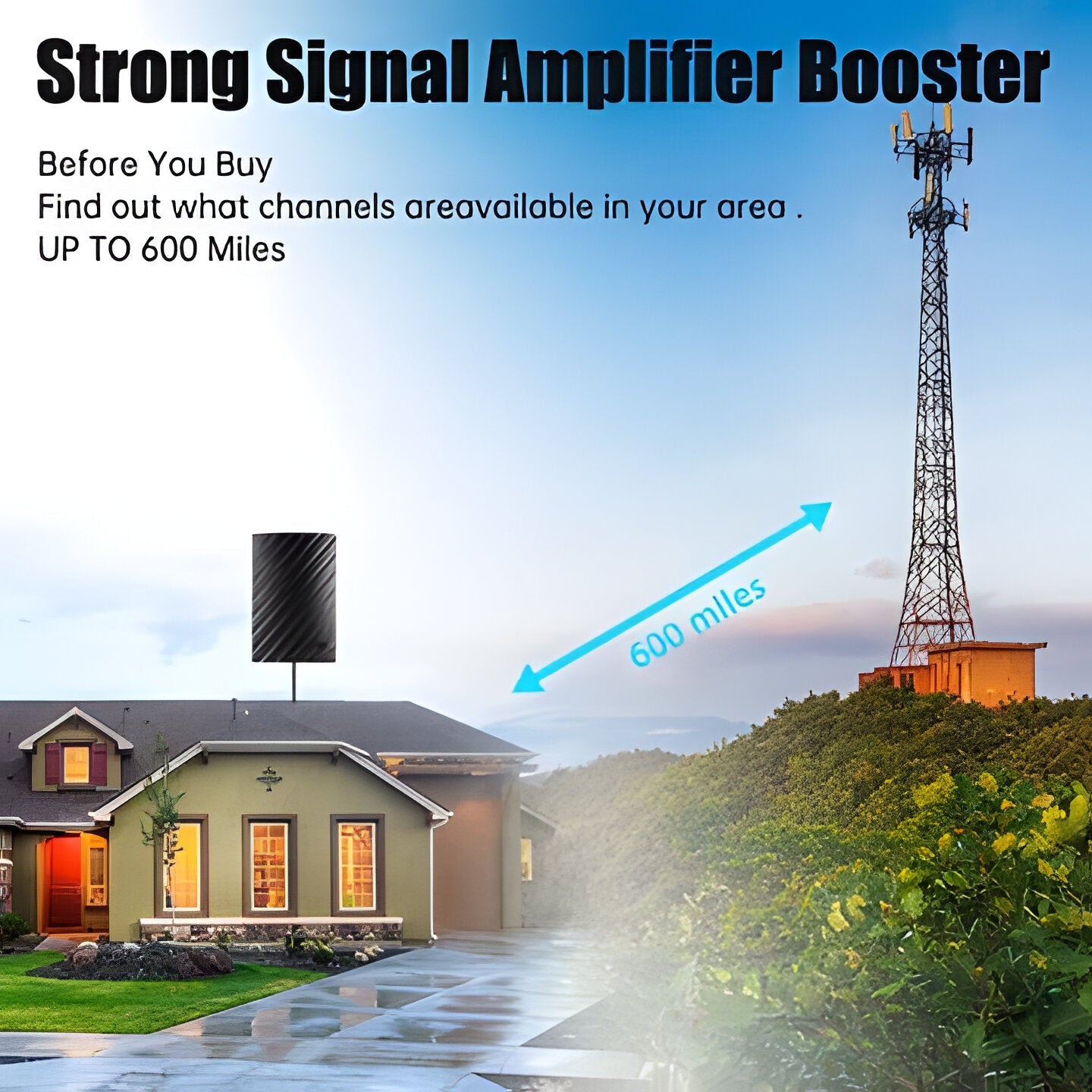 Strong Signal 4K HDTV Indoor Digital TV Antenna
