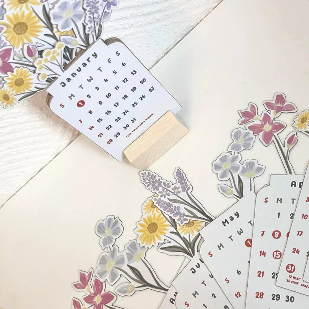 Colorful Daily Desk Calendar Planner Organizer