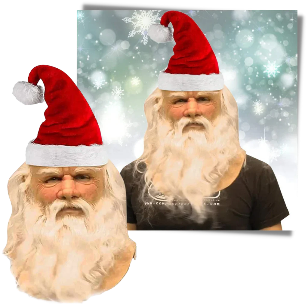 Funny Christmas Santa Face Mask
