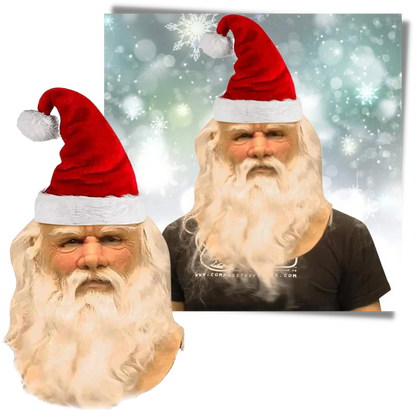 Funny Christmas Santa Face Mask